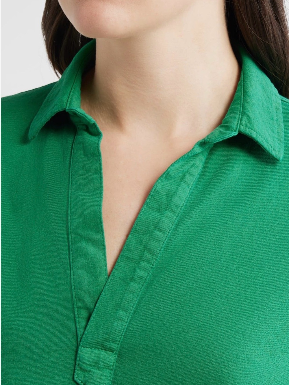 🆕Frank & Eileen Patrick Popover Henley in Birdie Green - Picture 4 of 8